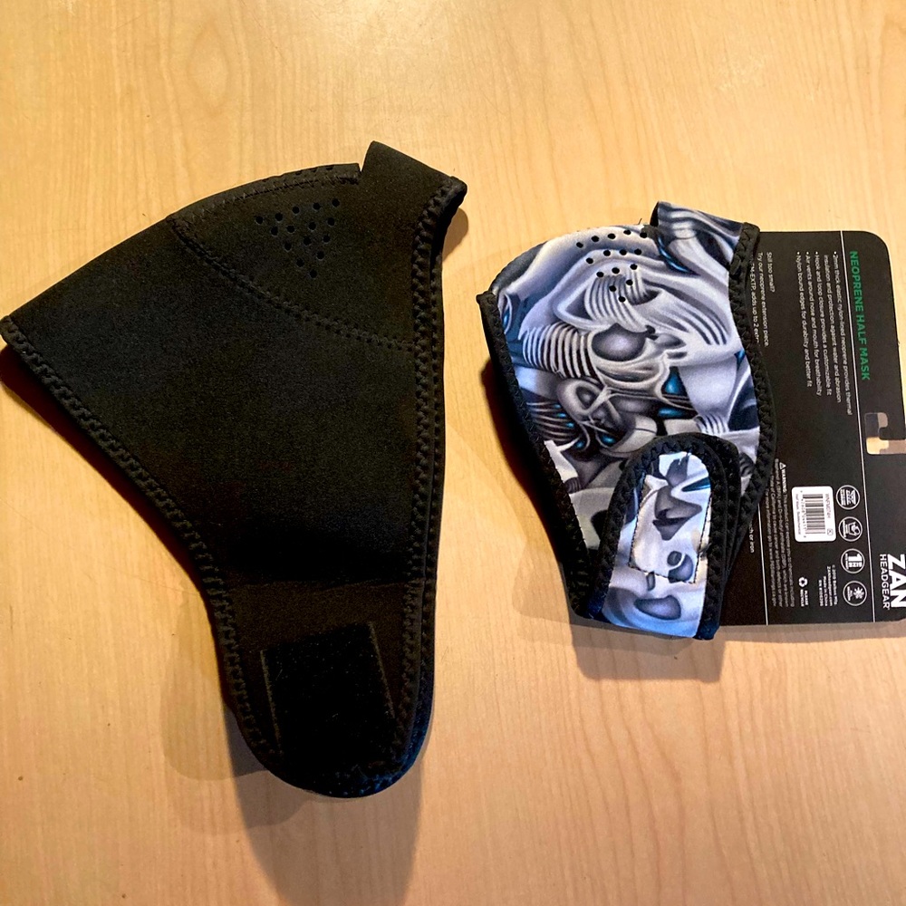 Black and Gray Neoprene Face Mask